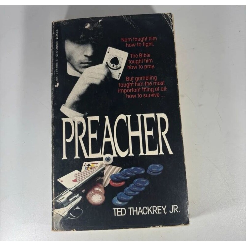 Preacher by Ted Thackrey, Jr (Paperback, 1988) Thriller Vietnam Vet Pray Gambler